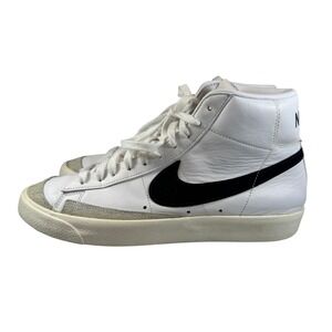 Nike Blazer Mid '77 Vintage Men's 10.5 White Black Leather Retro Sneaker